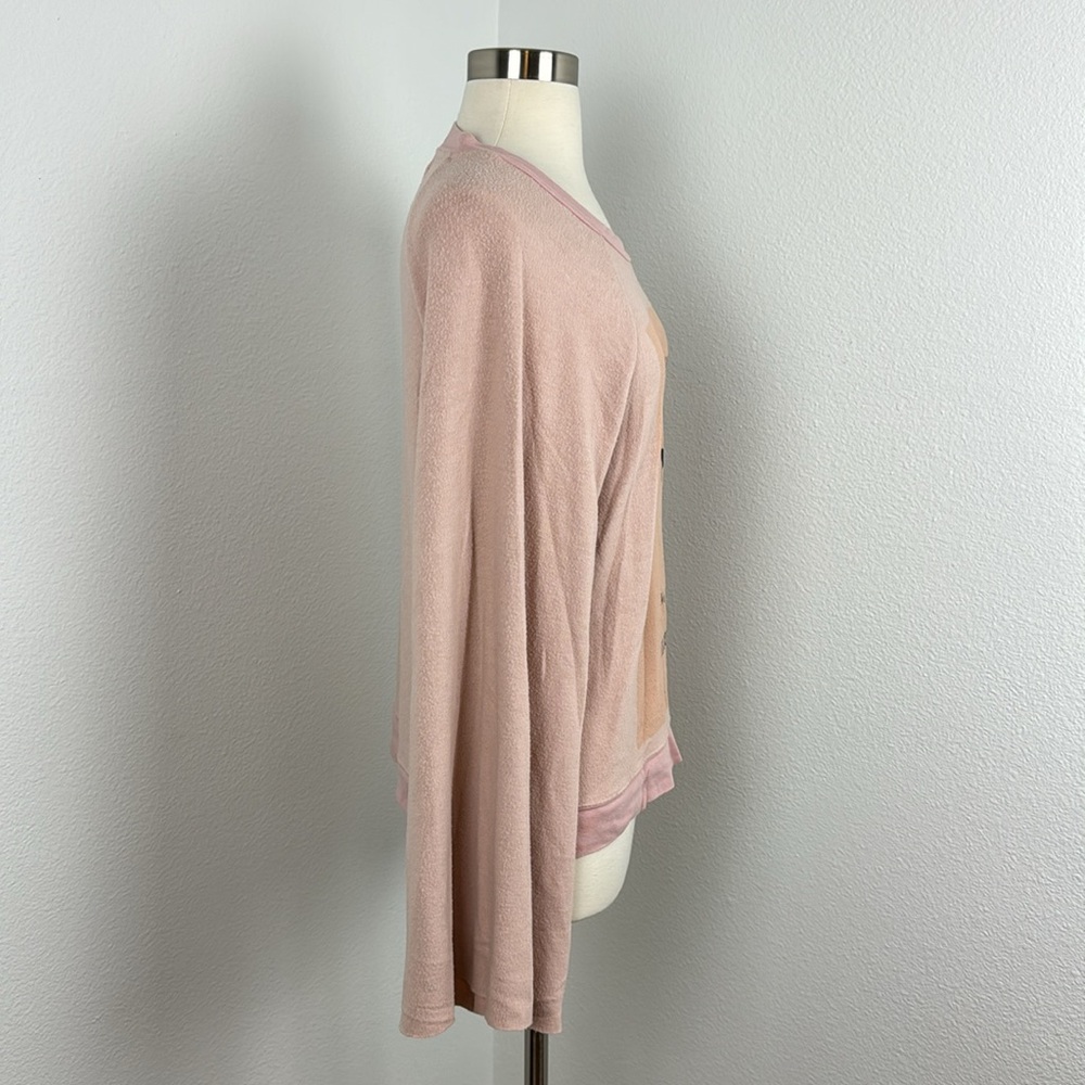Wildfox Love Potion No 9 Blush Pink Bell Sleeve Sweatshirt Jumper, S - Picture 9 of 12